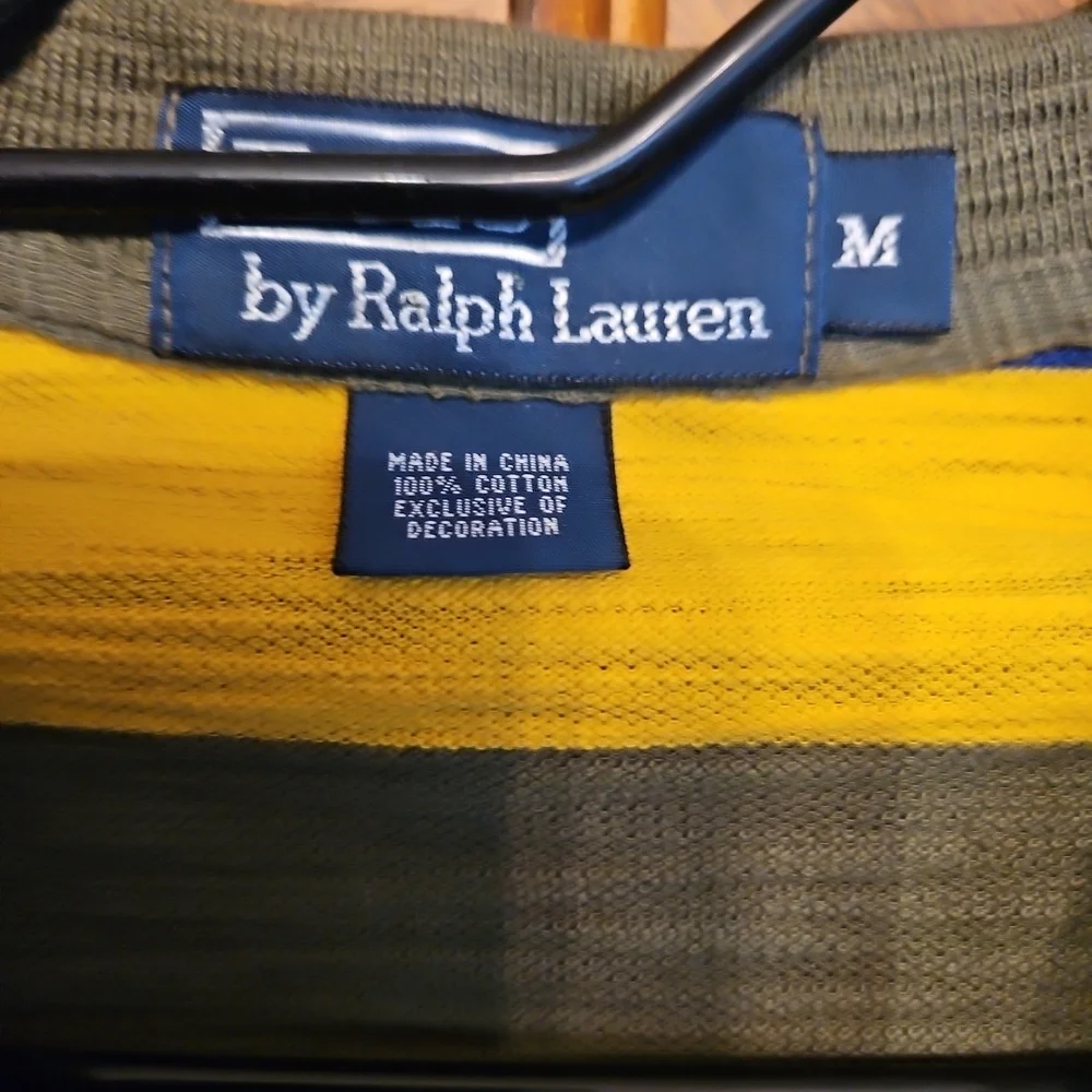 Polo by Ralph LAuren Size Medium Mens Striped Polo Shirt - Multicolor